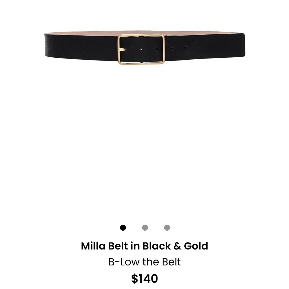 B-Low the Belt Milla Black with Gold Buckle